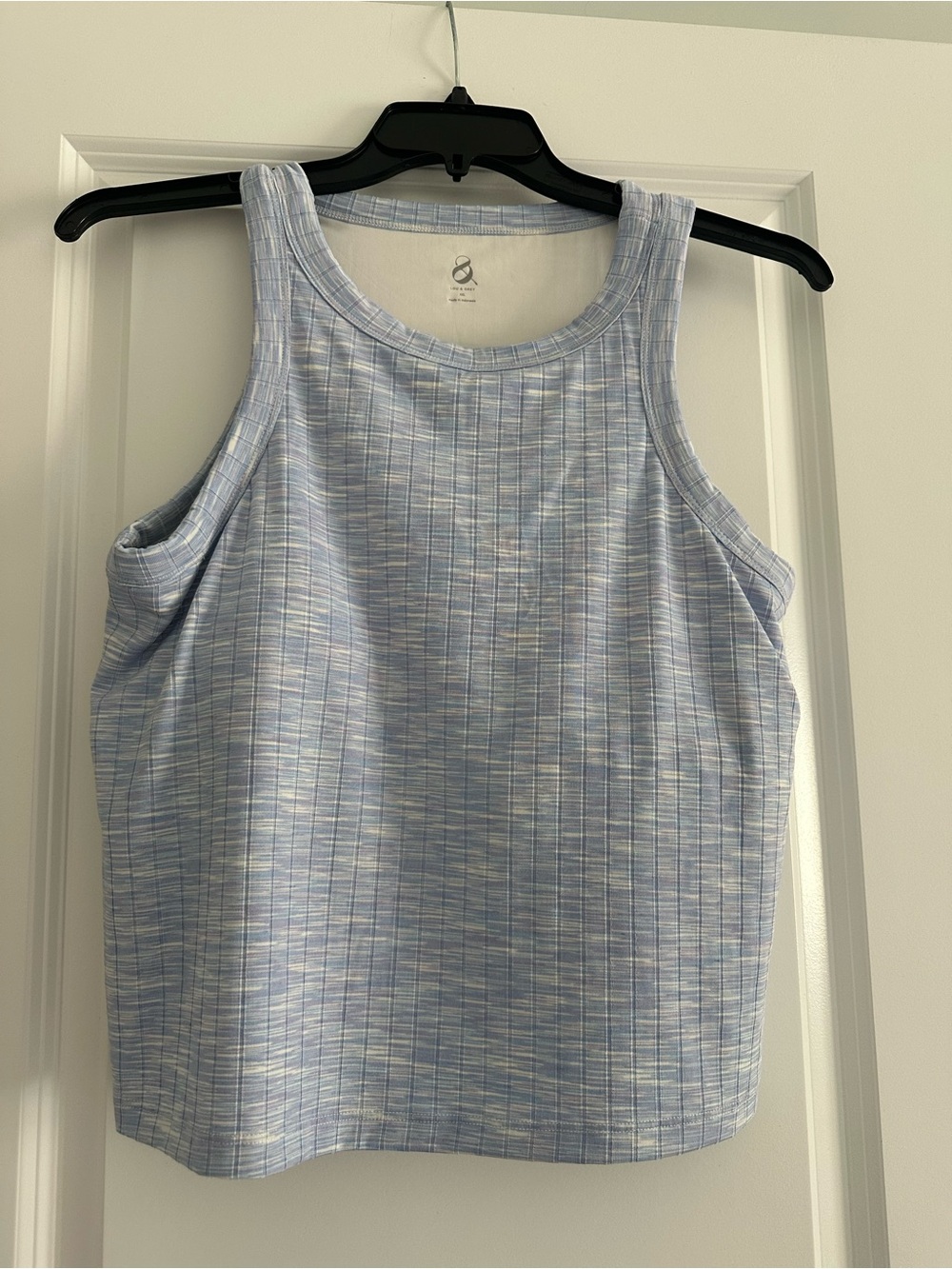 Lou & Grey Light Blue Ribbed Pattern Tank